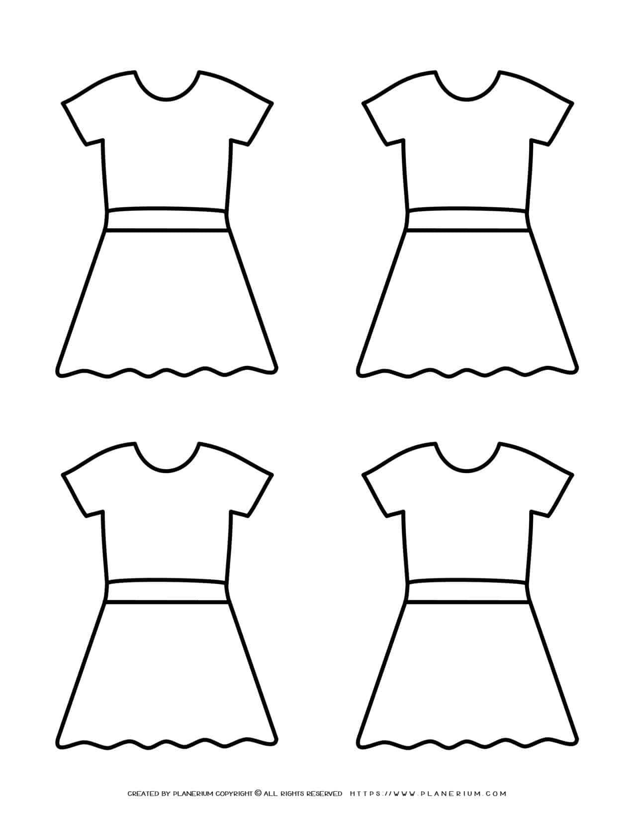 dress outlines