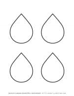 Water Drops Template - Four Drops - FREE Printables | Planerium