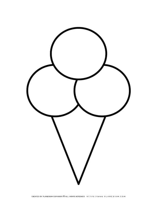 Ice Cream Outline - FREE Printable Template | Planerium