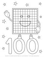 Number Coloring Pages - 100 | Free Printables | Planerium