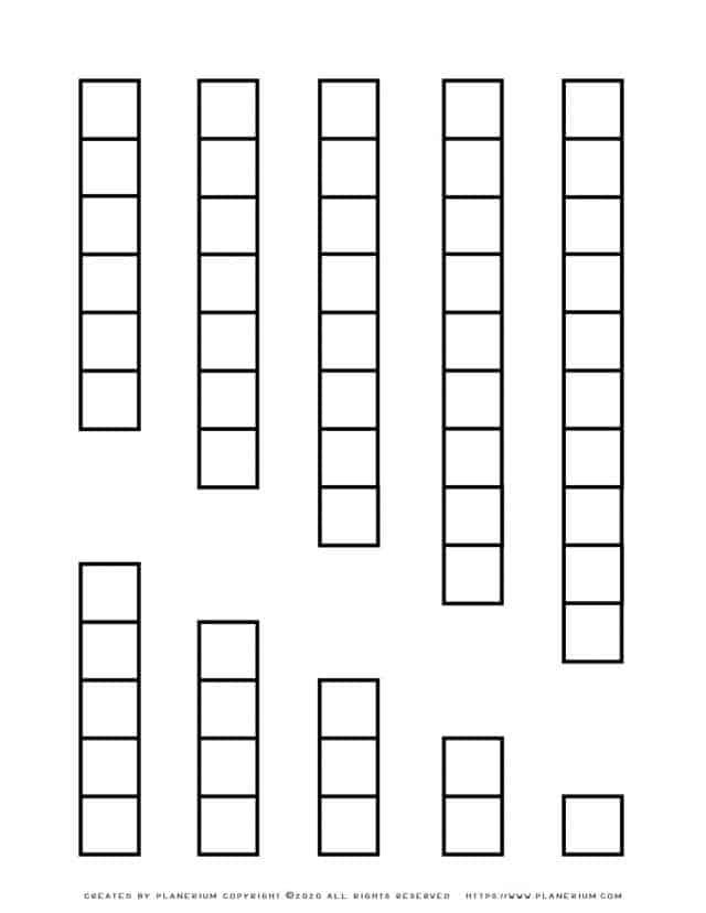 Numbers Worksheet - How Many Blocks 1 - 10 | Planerium