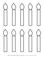 Candles Outline | Ten Small Candles | Planerium