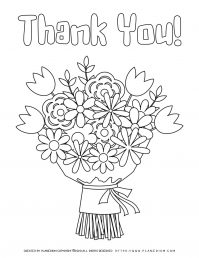 thank you flowers  coloring pages  free printables