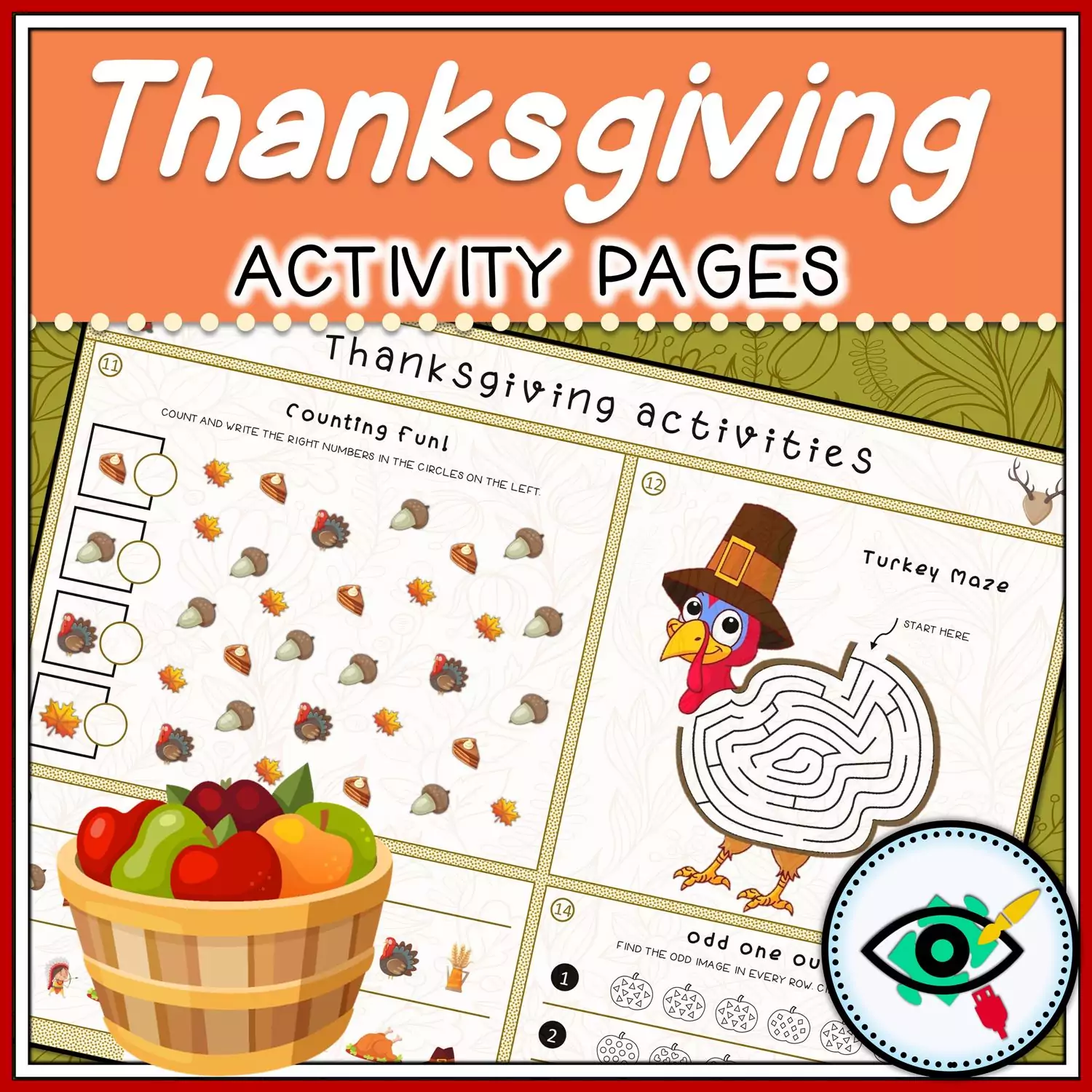 Thanksgiving - Printable Activity Pages - Featured One | Planerium