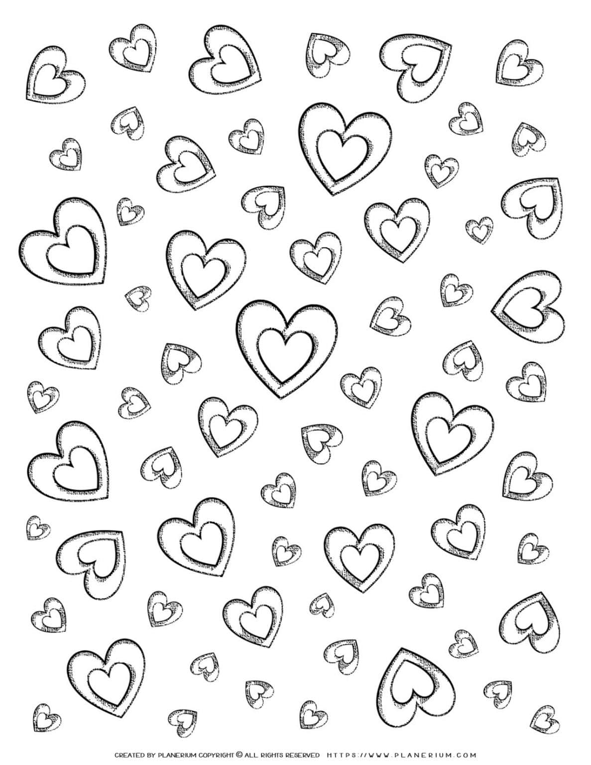 adult coloring pages hearts planerium