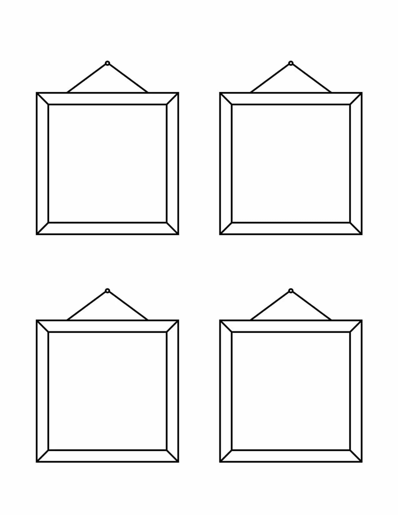 Four Picture Frames Outline | Planerium