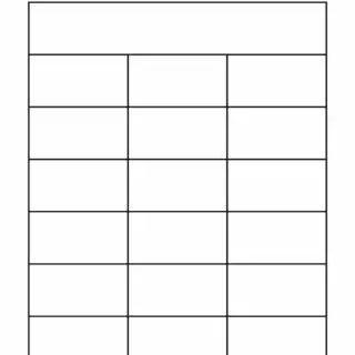 Graphic Organizer Templates - Chart with Three Columns and Six Rows | Planerium