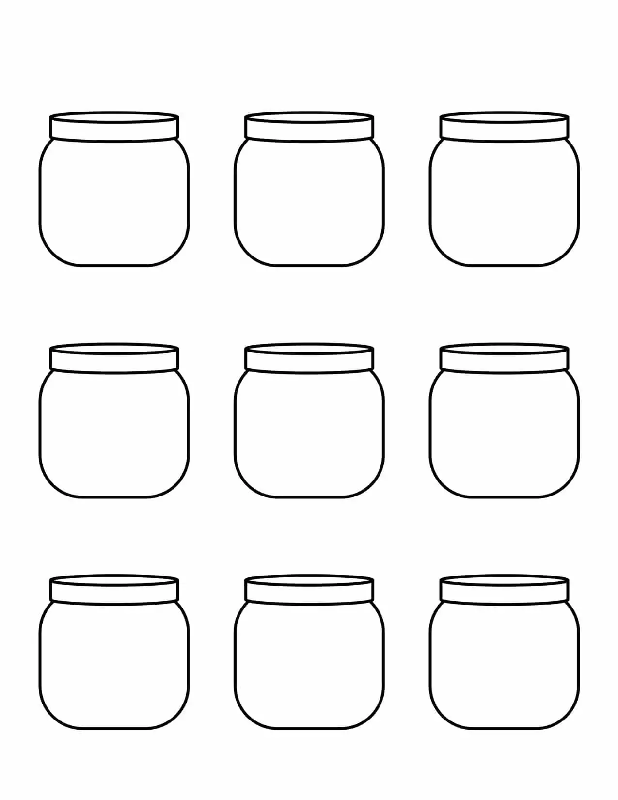 Nine Jars Template | Planerium