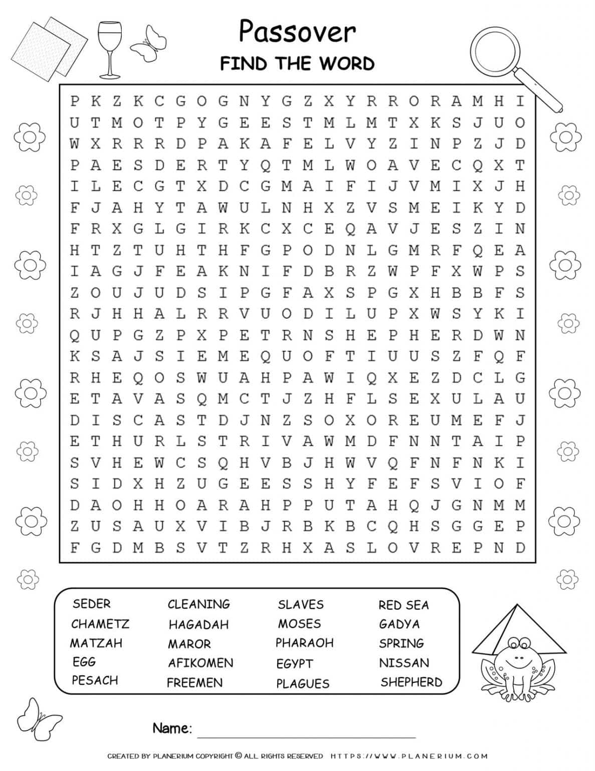 Passover Word Search Puzzle Planerium Passover Worksh - vrogue.co