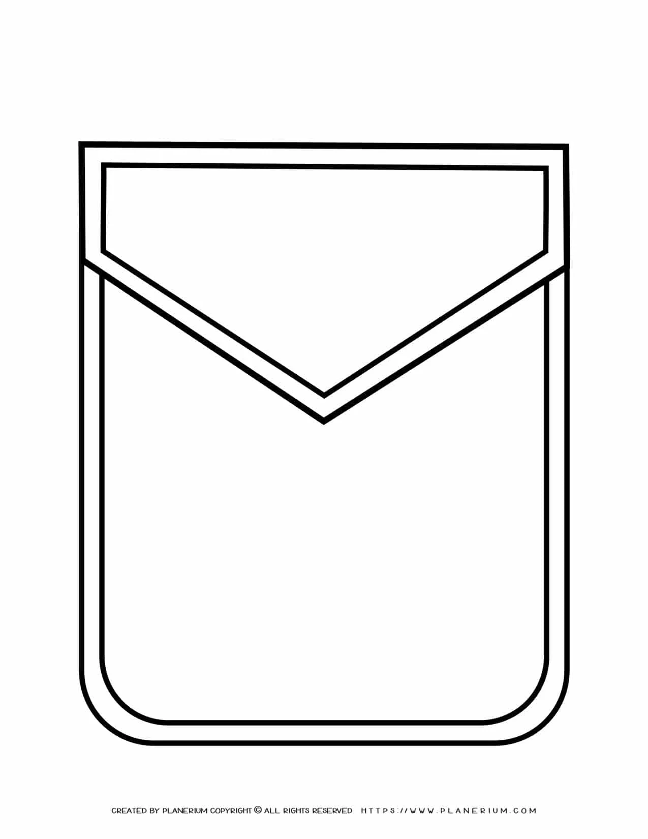 envelope coloring page