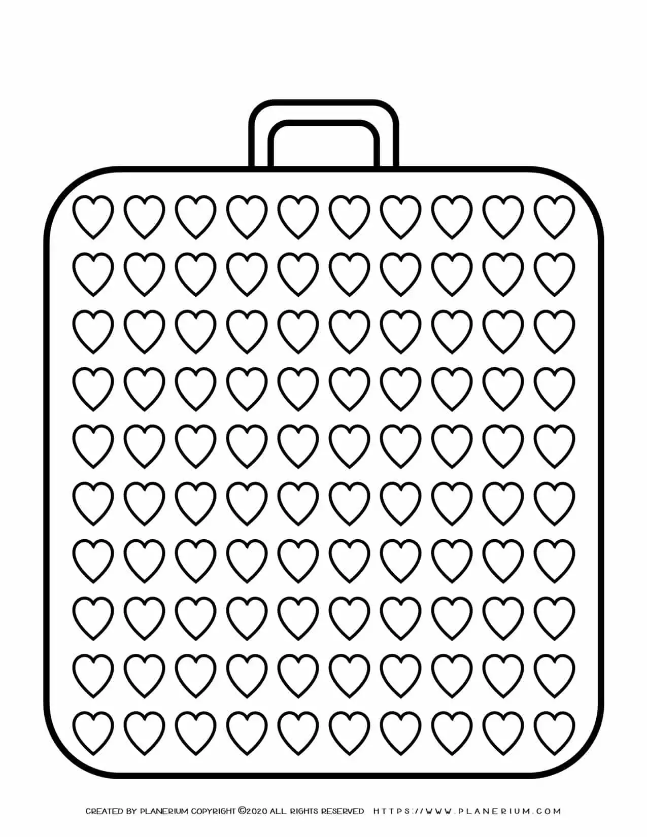 Templates - Big Suitcase With a Hundred Hearts | Planerium