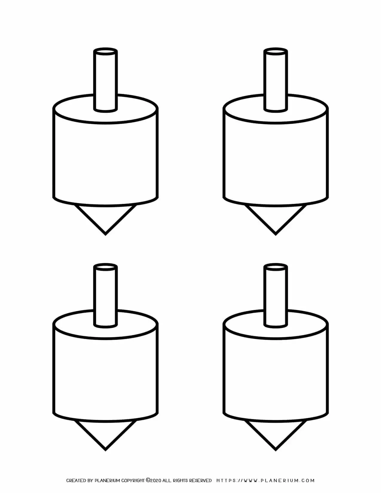 Templates - Four Dreidels | Planerium
