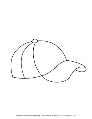 Cap Outline | Coloring Page | Planerium