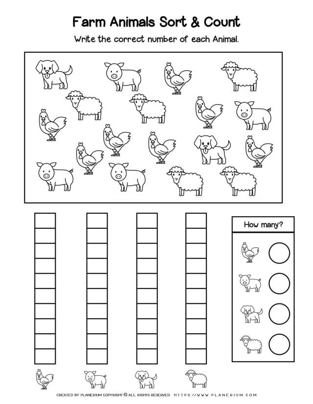 Everyday Math 4 Animal Cards Worksheet