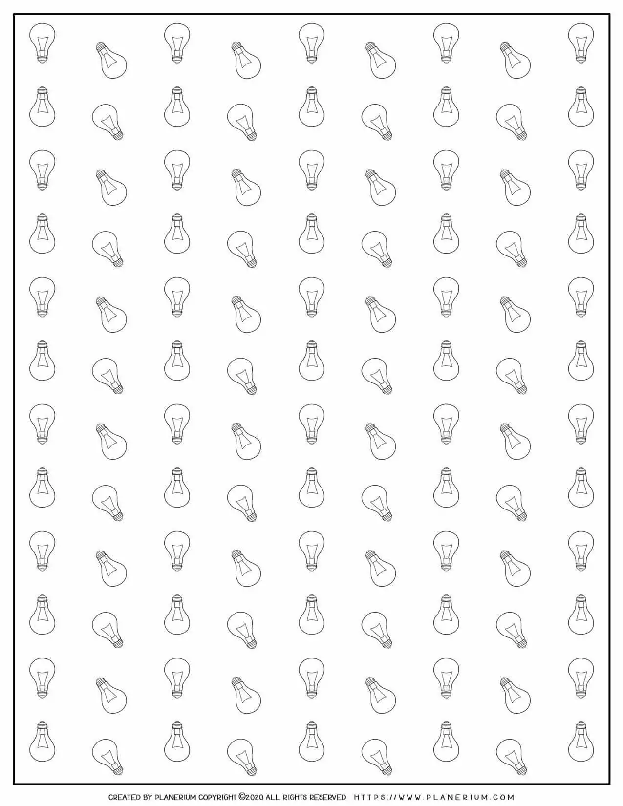 Light Bulb Pattern | Planerium