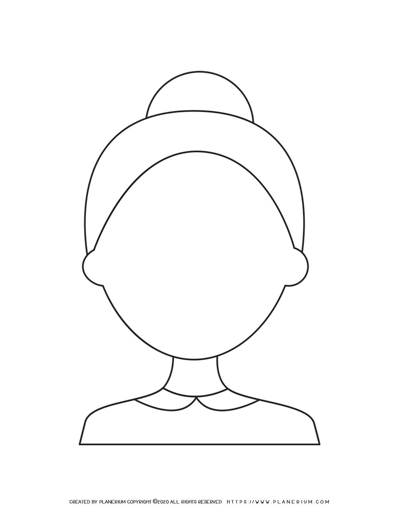 woman face coloring pages