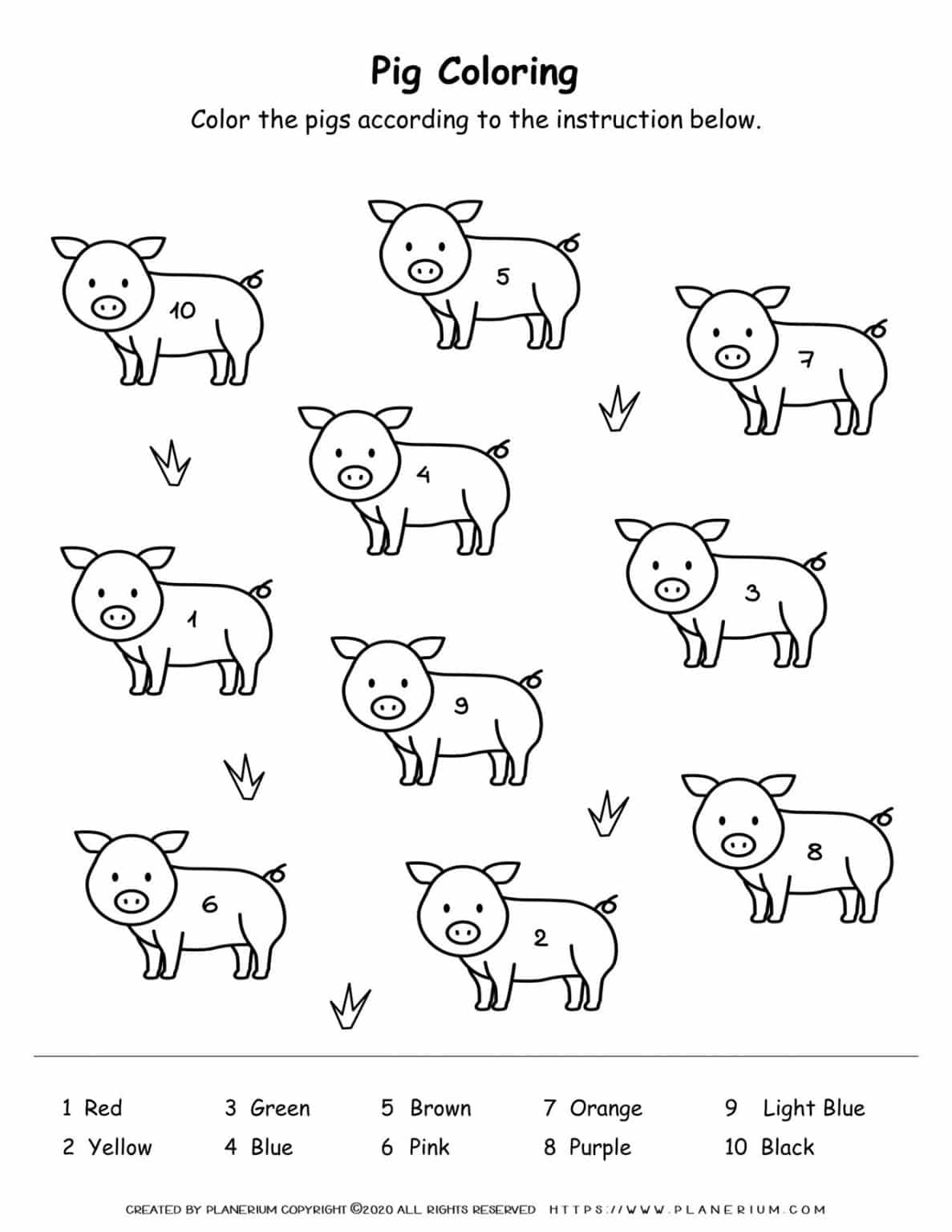 Pigs Coloring Pages Printable