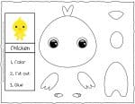 Cut and Glue Worksheets - Chick | Planerium