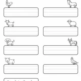 Farm Animals - Writing Names | Planerium