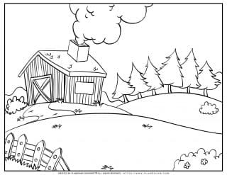 farm house coloring pages