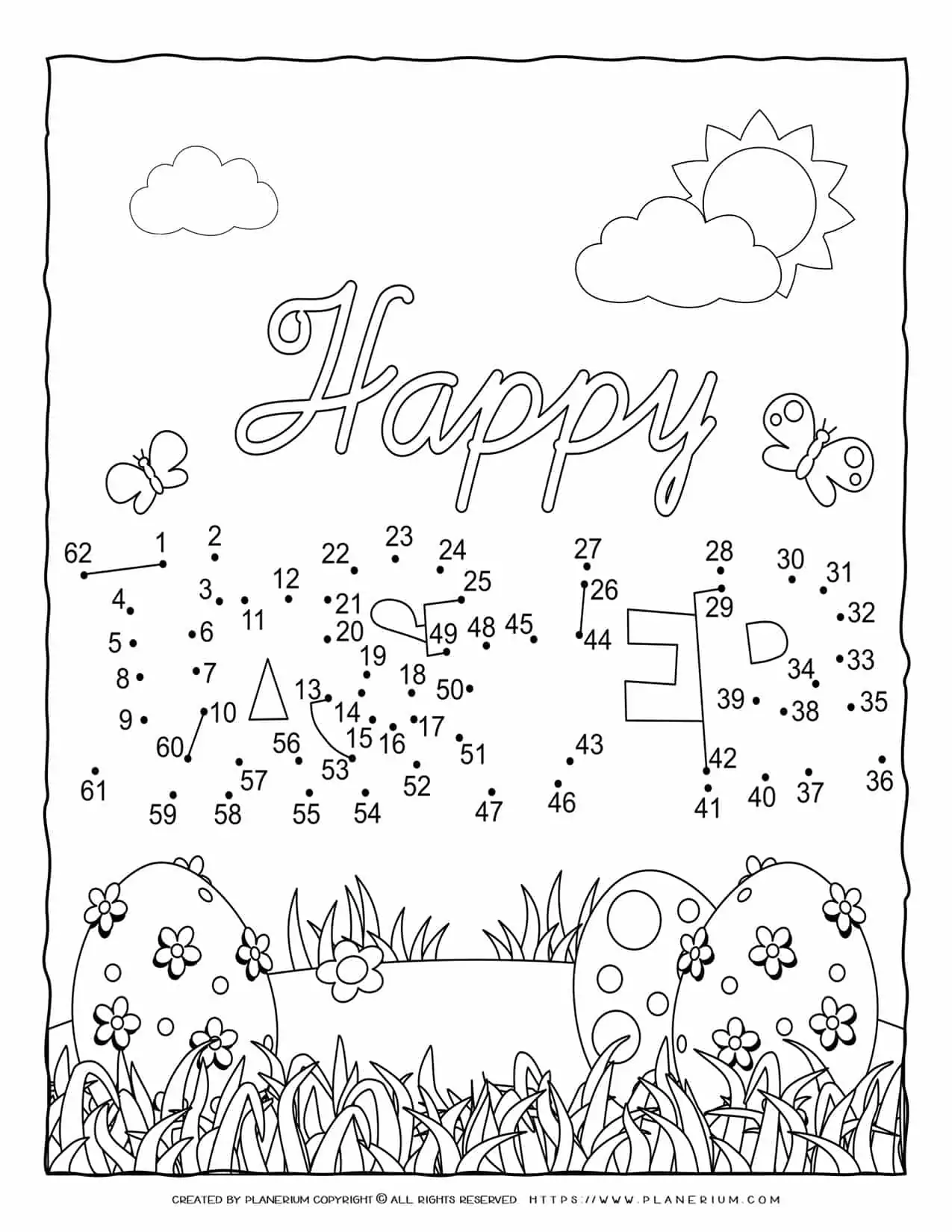 Happy Easter - Connect The Dots | Planerium