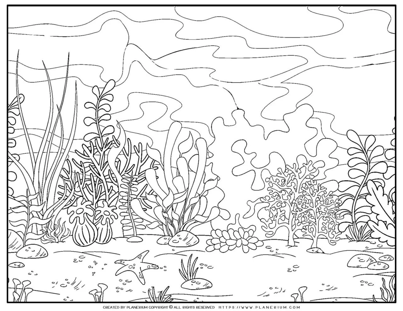 under water coloring pages