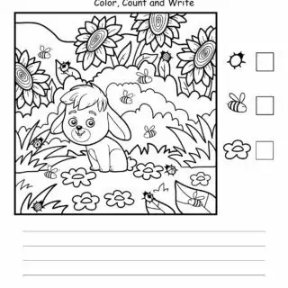 How Many Worksheet - A Dog In Nature | Planerium