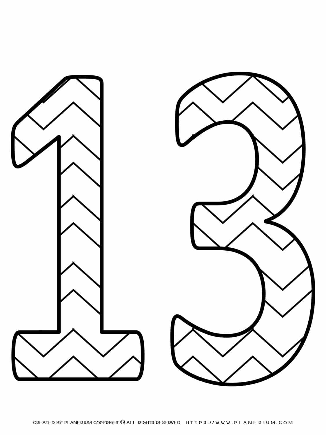 coloring-page-number-pattern-thirteen-planerium