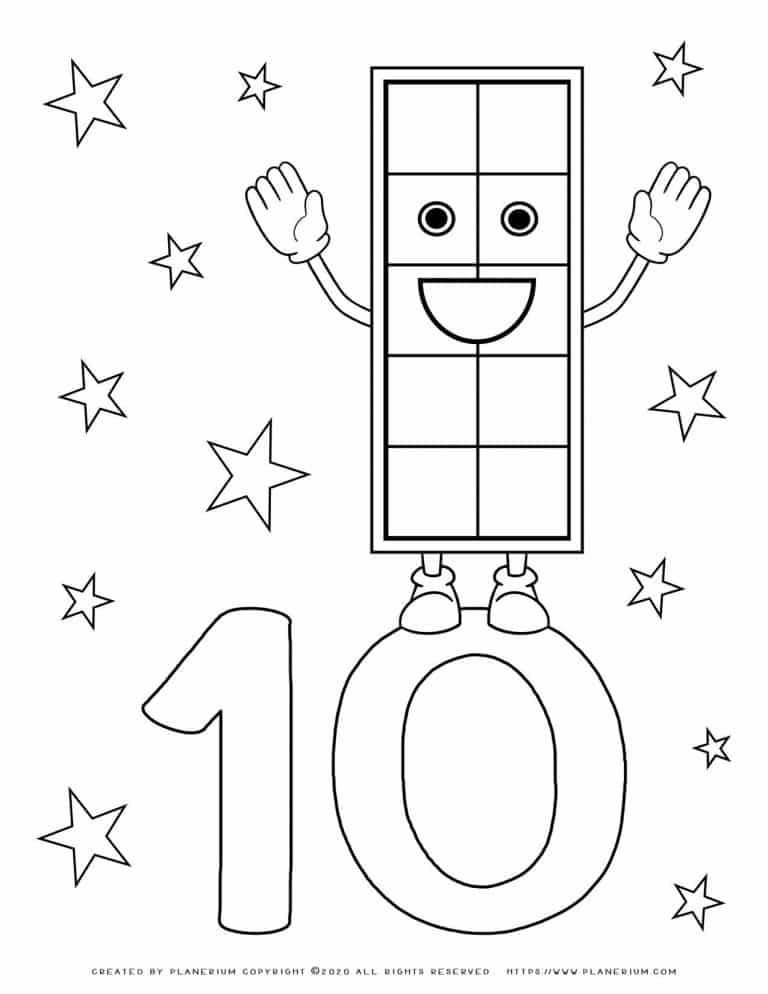 Number Coloring Pages - 10 