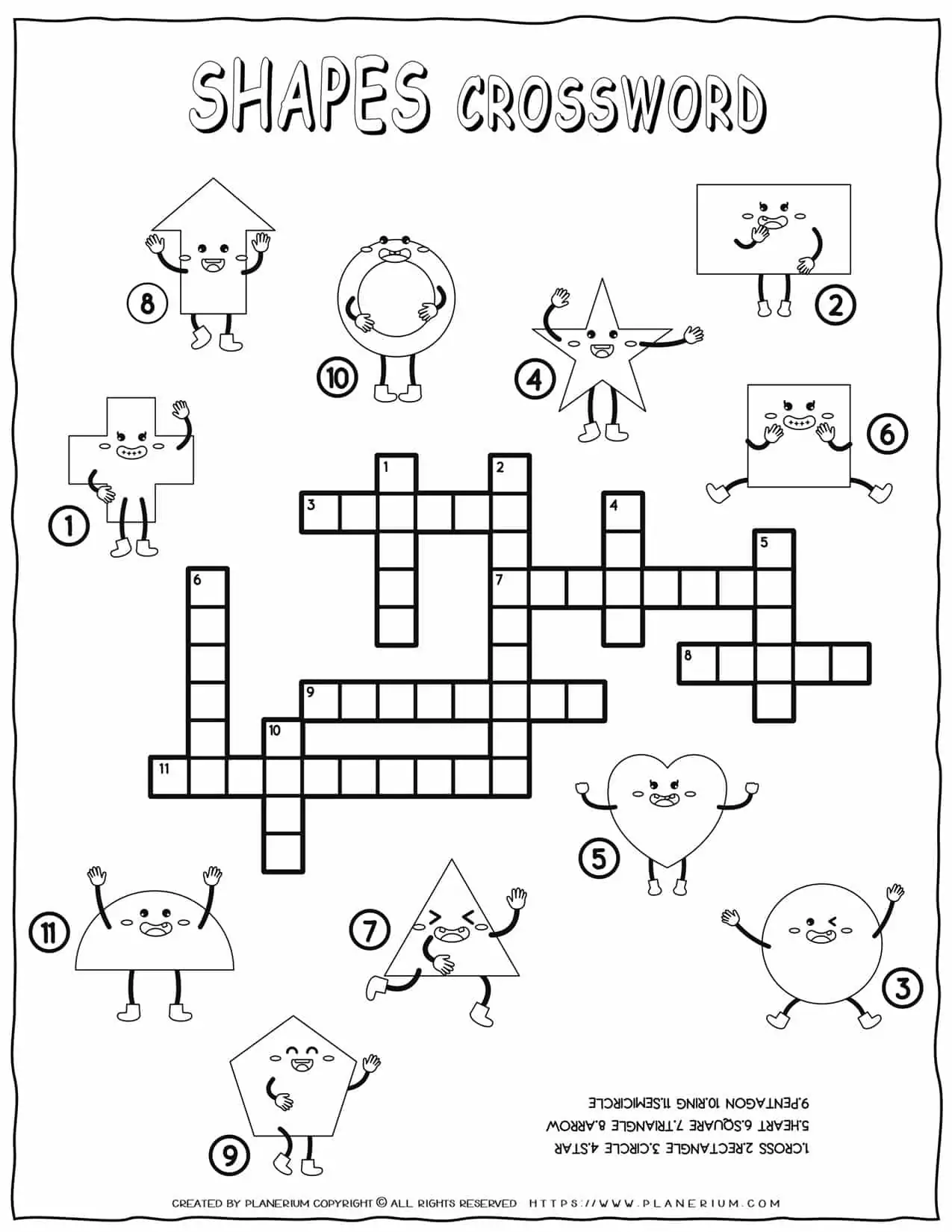 Shapes Crossword | Planerium