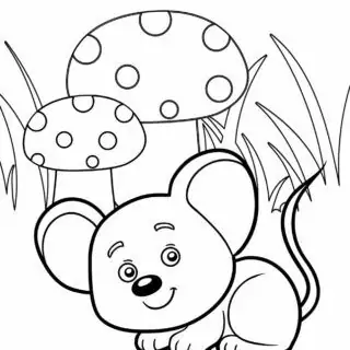 Animals Coloring Page - Mouse | Planerium