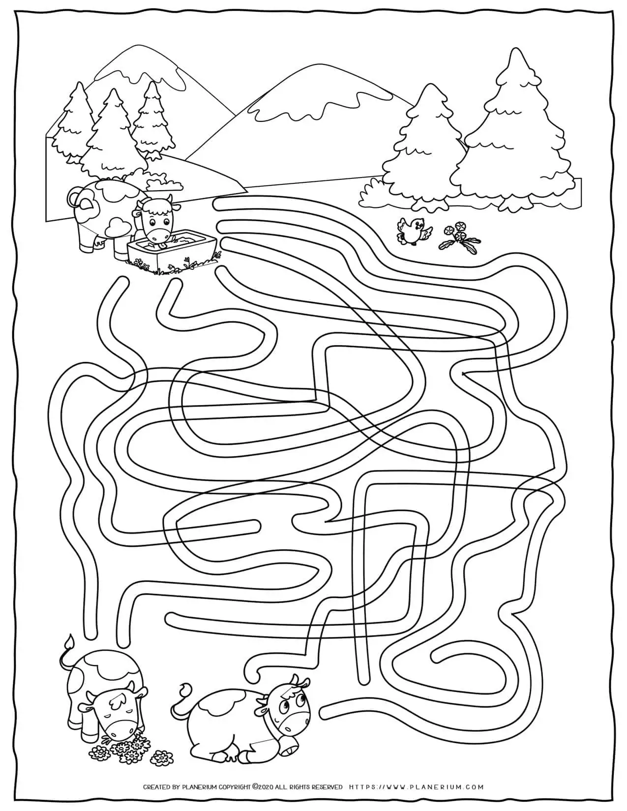 Animals Game - Cows Maze | Planerium