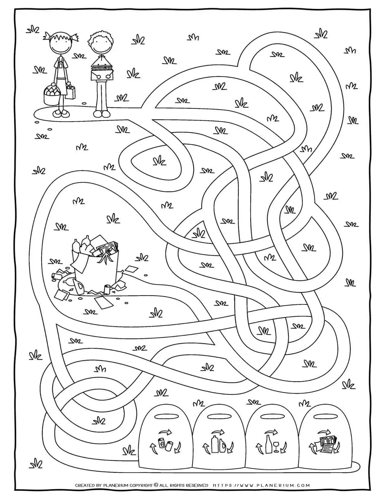 Maze Game - Recycling | Planerium