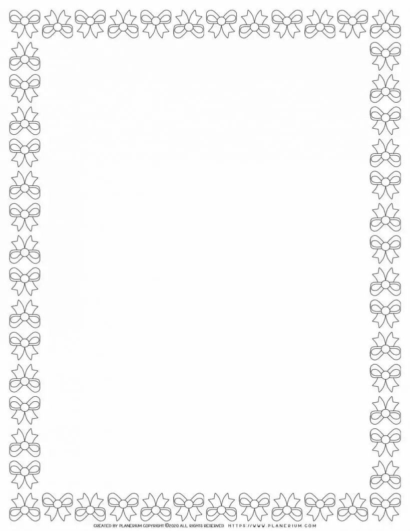 Page Border - Bows | Planerium