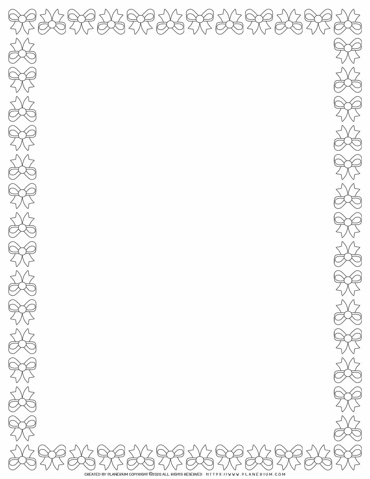 Page Border - Bows | Planerium