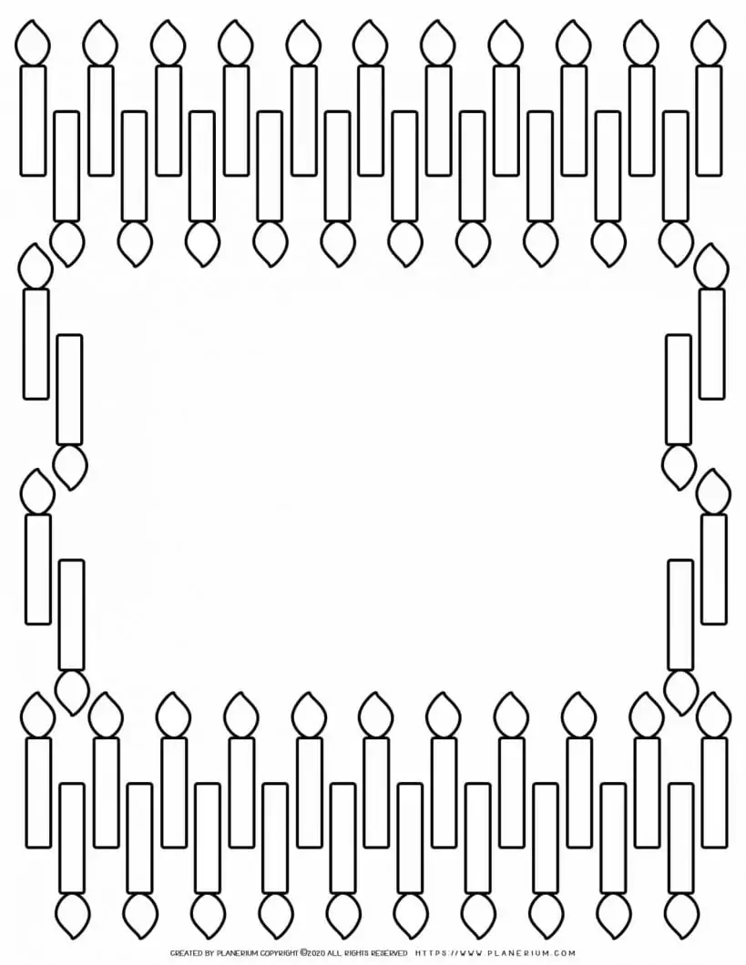 Page Border - Candles | Planerium