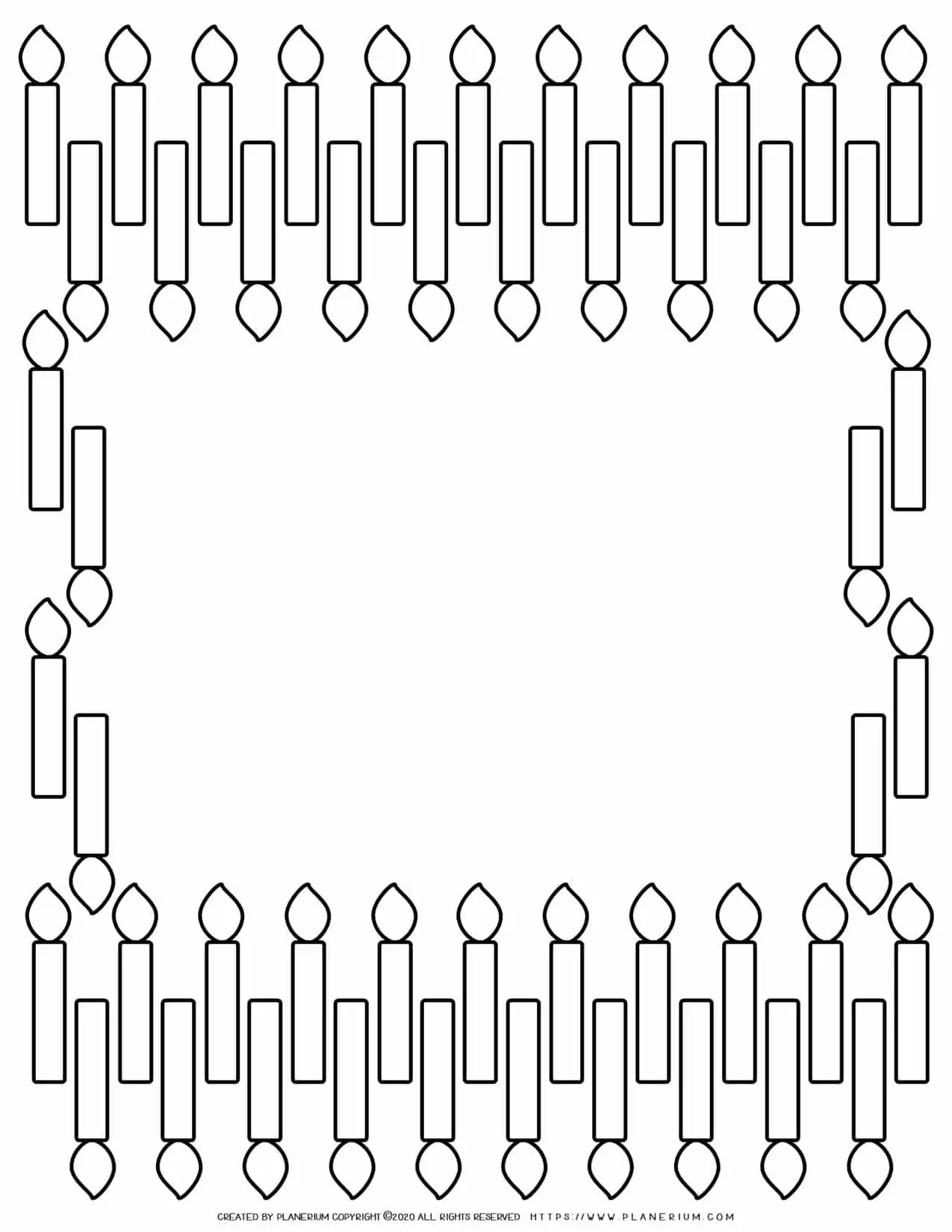 Page Border - Candles | Planerium