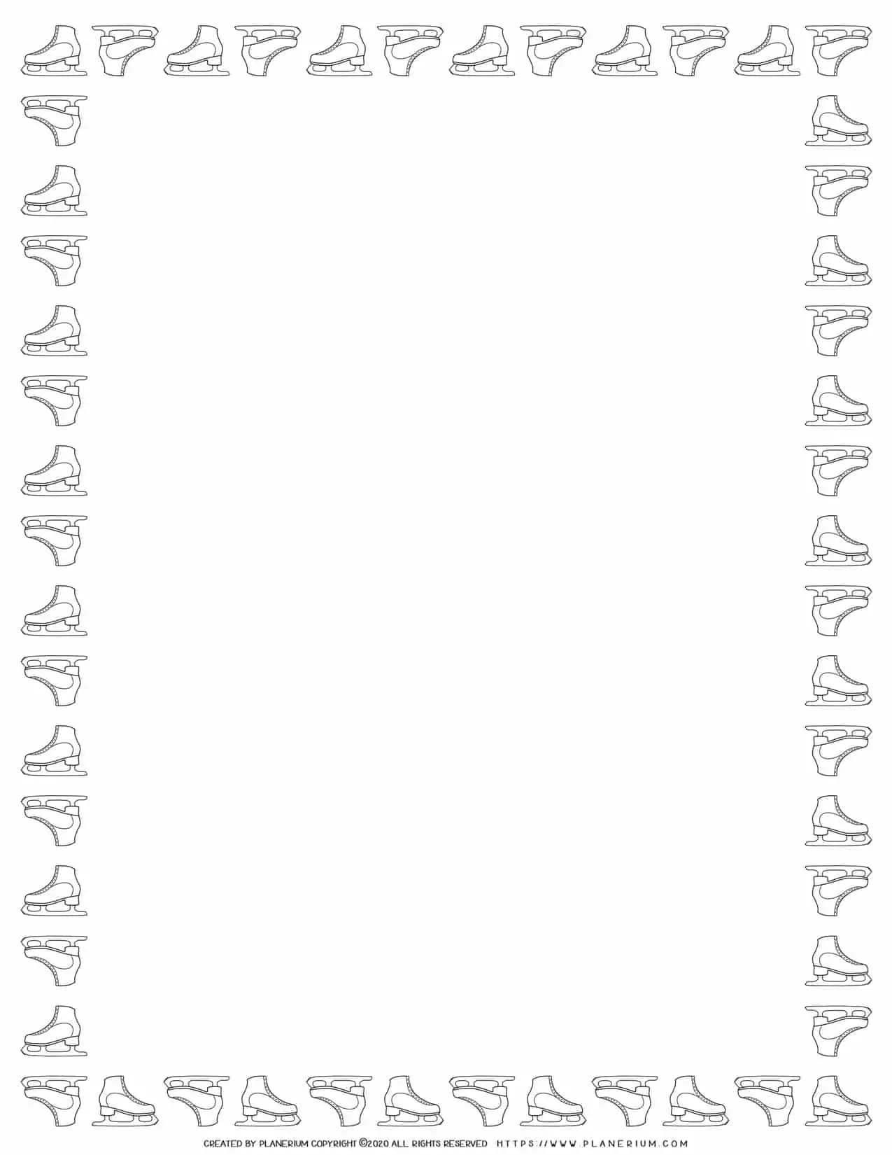 Page Border - Ice Skates | Planerium