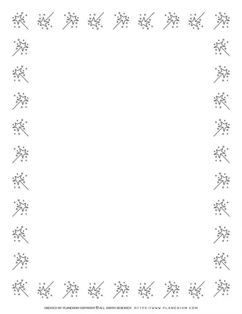 Page Border - Magic Wands | Planerium