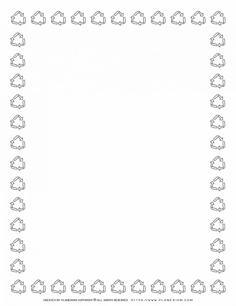 Page Border - Recycle Symbol | Planerium