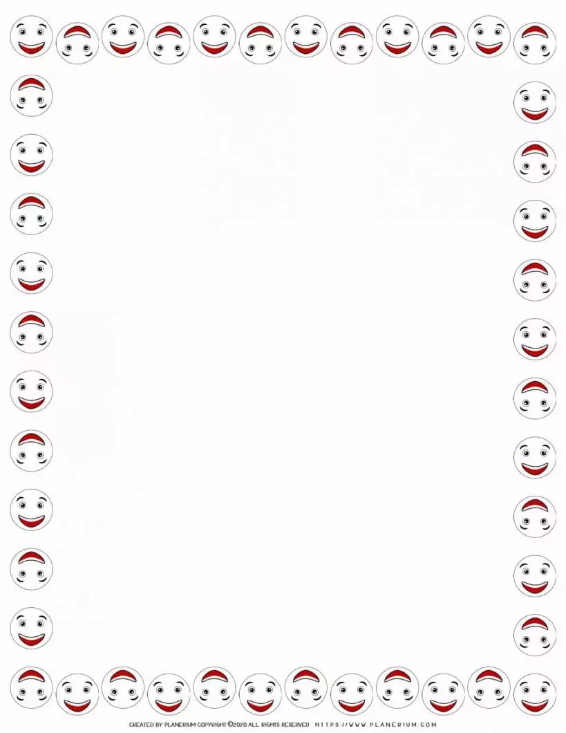 Page Border - Smiley Faces | Planerium
