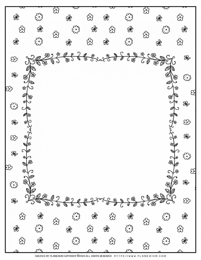 Page Border - Spring Flowers | Planerium