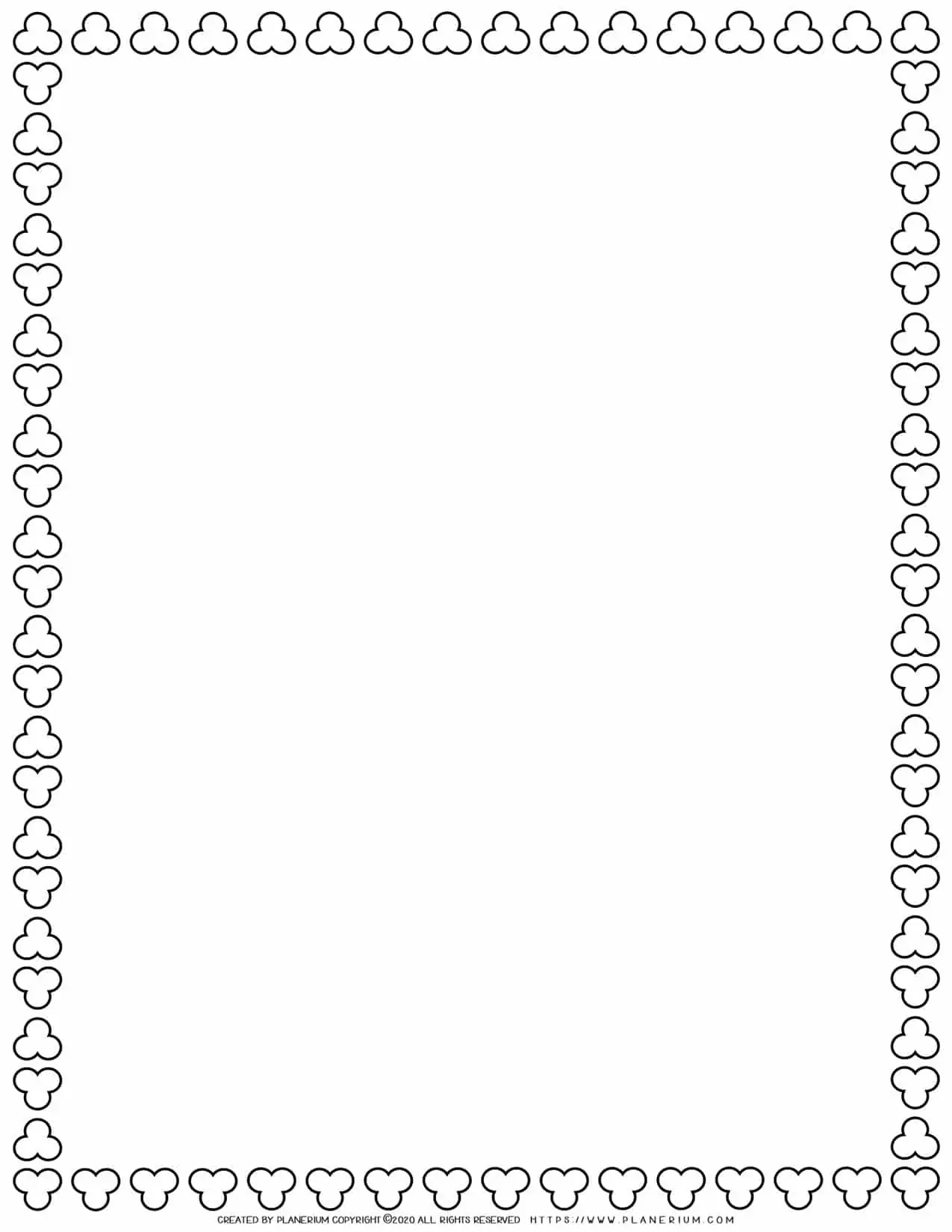 Page Border - Three-Leaf Clovers | Planerium