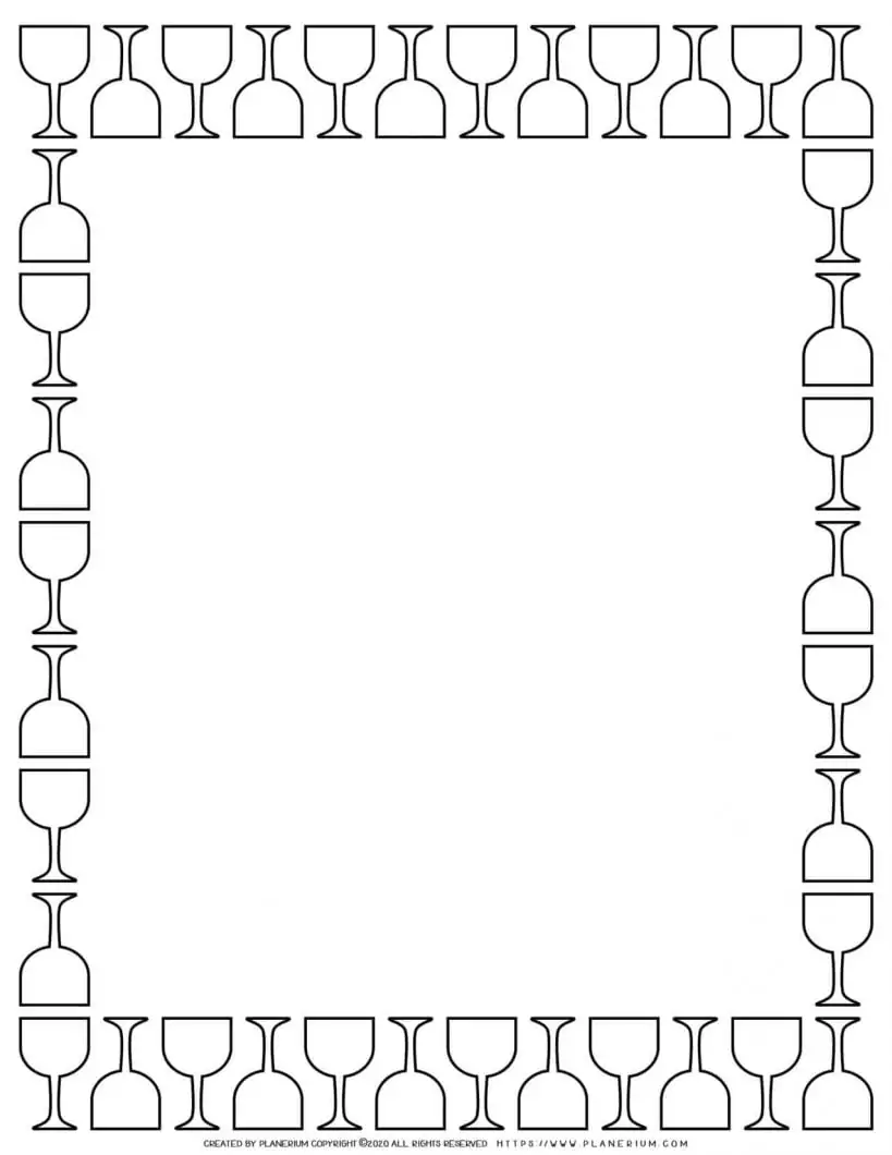 Page Border - Wine Glasses | Planerium