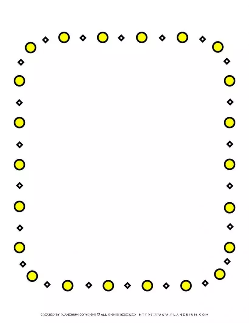 Page Border - Yellow Circles | Planerium