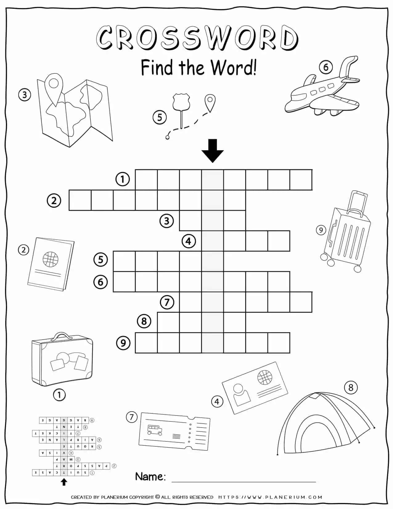 Travelling Crossword | Planerium