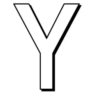 Alphabet Coloring Page - English Letter Y Capital | Planerium