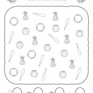 Circus Worksheet - Counting Objects | Planerium