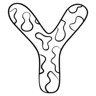 English Alphabet - Capital Y with Pattern - Coloring Page | Planerium