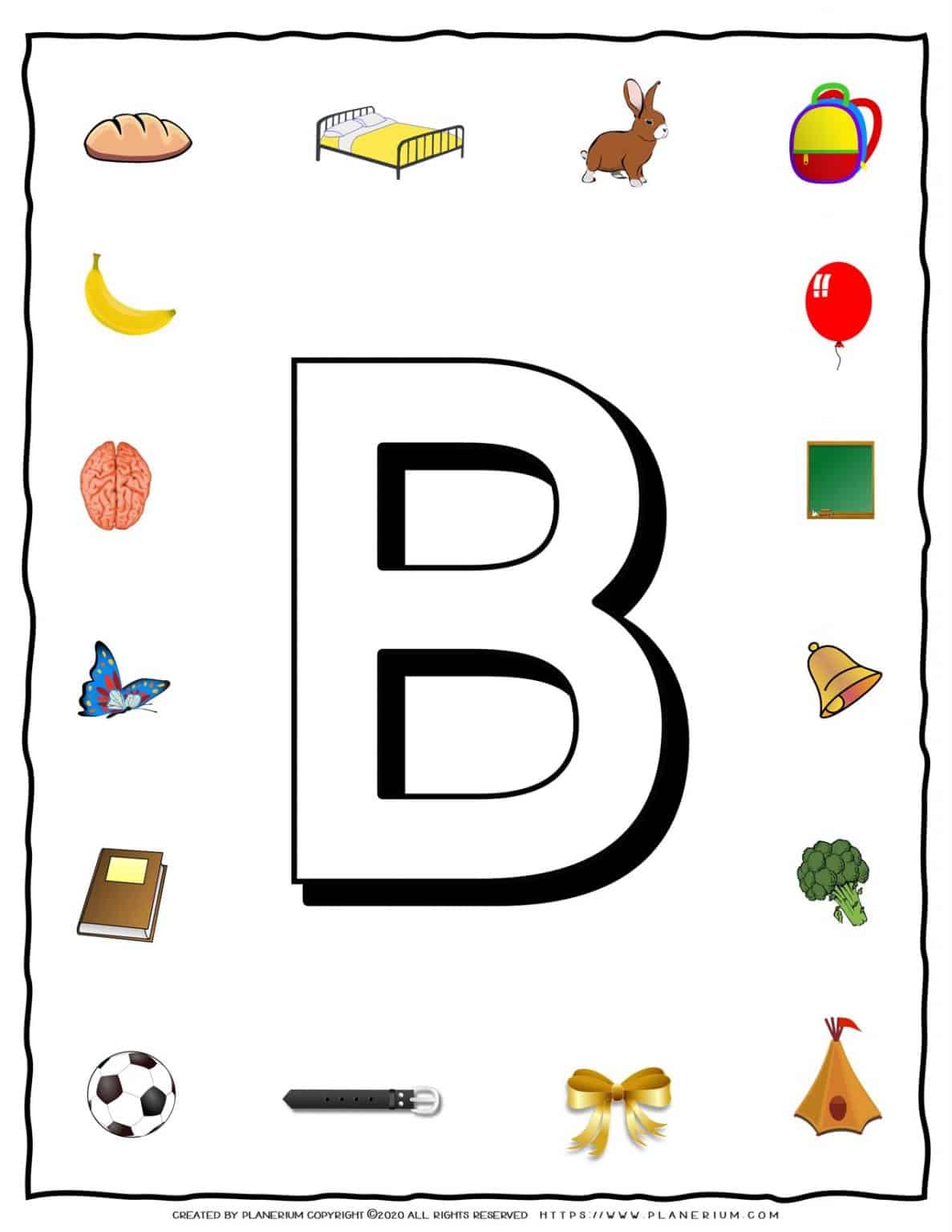 English Alphabet - Objects That Starts With B | Planerium